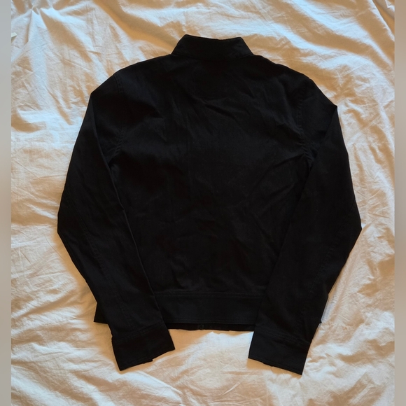NWOT; MEXX Vintage Bomber Jacket; Black; Size 8; Great Zipper Detail; Snap Cuffs - Picture 15 of 16